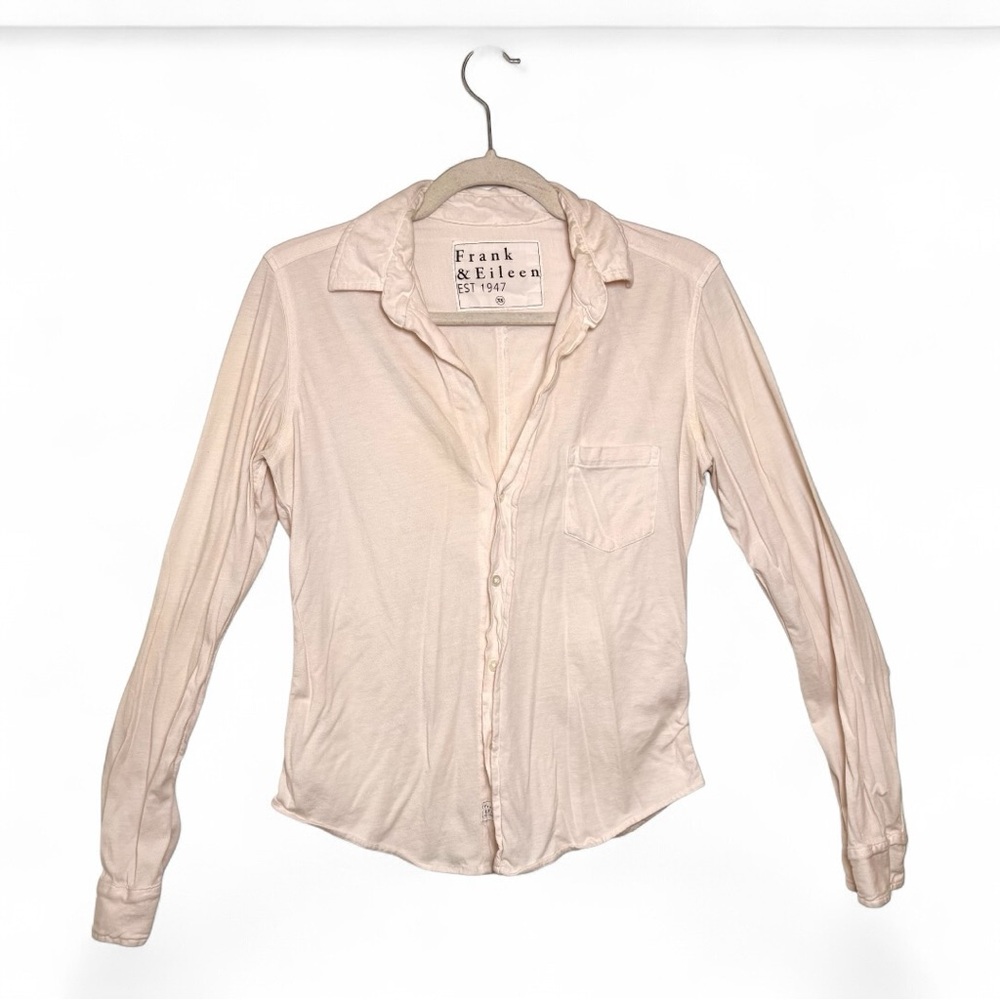 Frank & Eileen Rose Pink Tee Lab Barry Button Up Shirt Minimalist XS - Picture 4 of 9